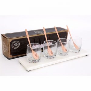 Marble Copper & Glass Serving Set 30cm TAPAS