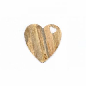 Chopping Board Mango Wood HEART 40x39cm