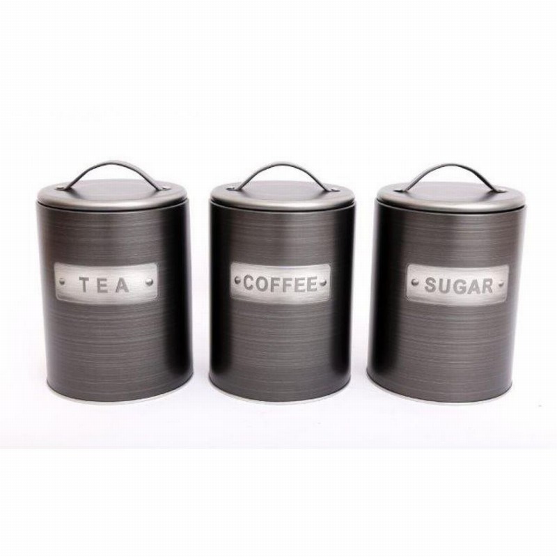 Jar COFFEE Dark Grey Embossed 32x10cm
