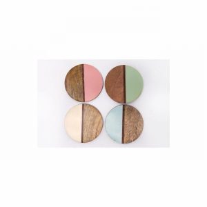 Coasters 2Tone Wood x4 Round