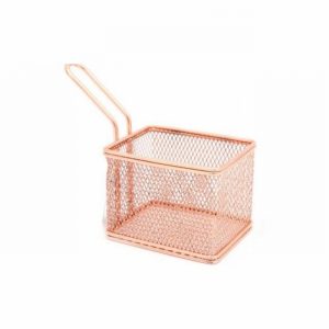 Serving Basket for Chips & More 8cm Copper Plate