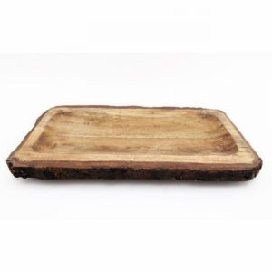 Tray Wooden Tree Trunk 41x21cm