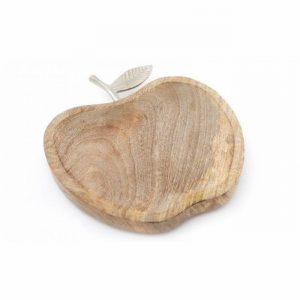 Tray Wooden Apple Design 23x23cm
