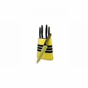 Knife Block set 6Pce. GRUNWERG Titan Titanium Coated D