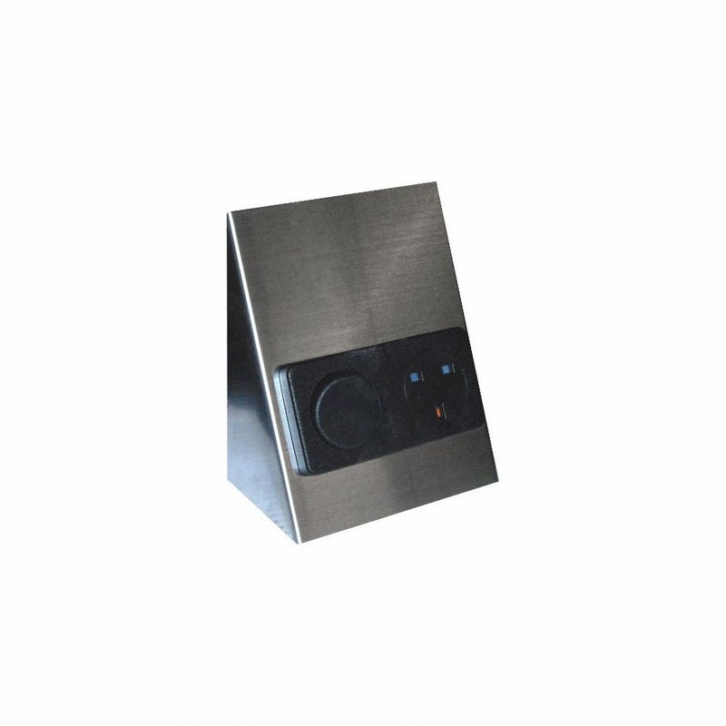 Socket 1Gang & Switch Under Cabinet Br. Chrome D