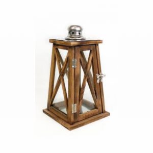 Candle Holder Wooden Taper 30x15cm