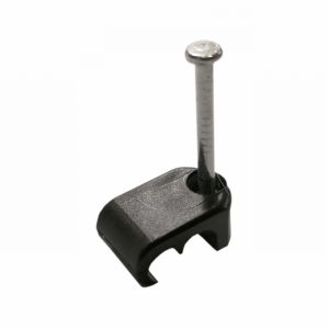 Cable Clips Sm. Twin Coaxial Black x10