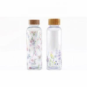 Bottle Drinks LES FLEURS Bamboo Lid 2 Designs