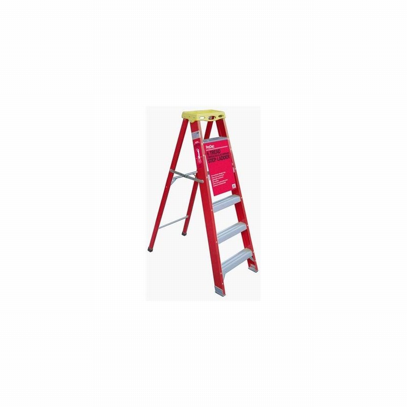 Step Ladder 4Tread Fibreglass & Aluminium 1.3Mtr. High
