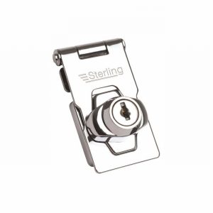 Hasp & Staple 76mm Key Locking Chrome Plated