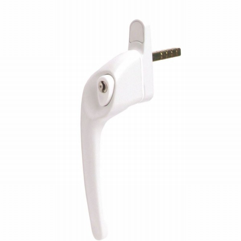 Casement Fastener uPVC White LH Key Lock