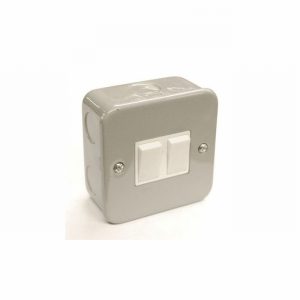 Switch Light 2gang 2way Metal Clad
