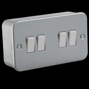 Switch Light 4gang 2way Metal Clad