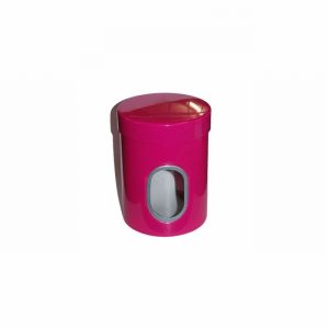 Canister Steel Enamelled Fuchsia