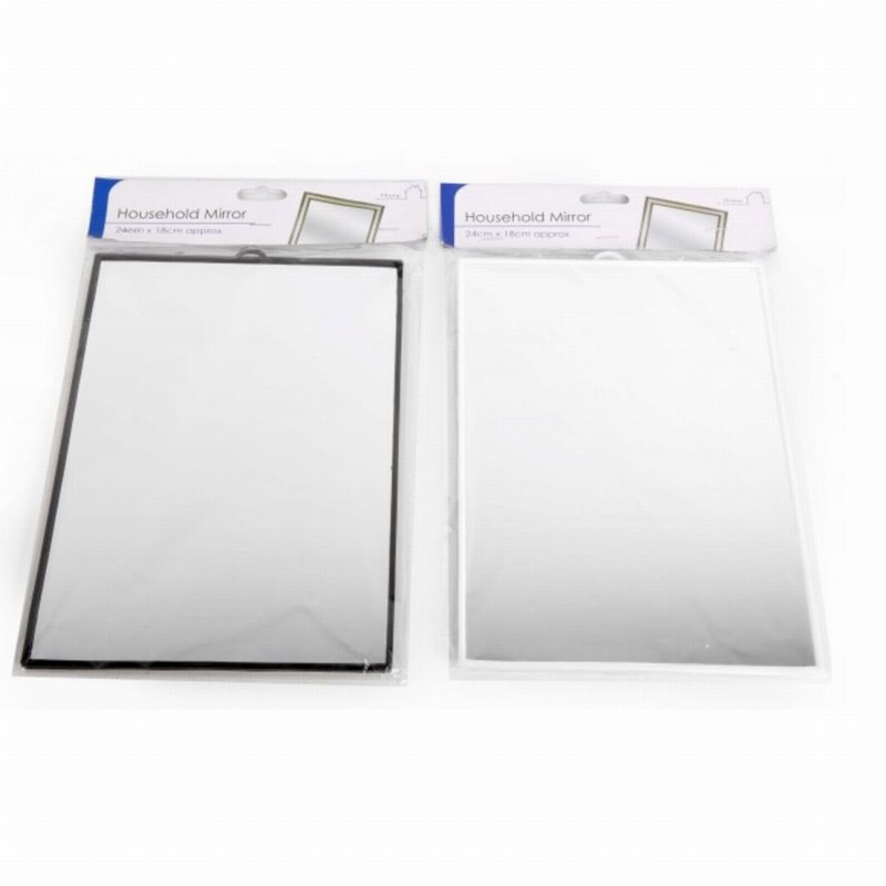 Mirror Rectangular 24x18cm Plastic Frame & Stand