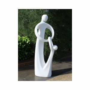 Garden Ornament HAPPINESS WHITE Colour 57cm