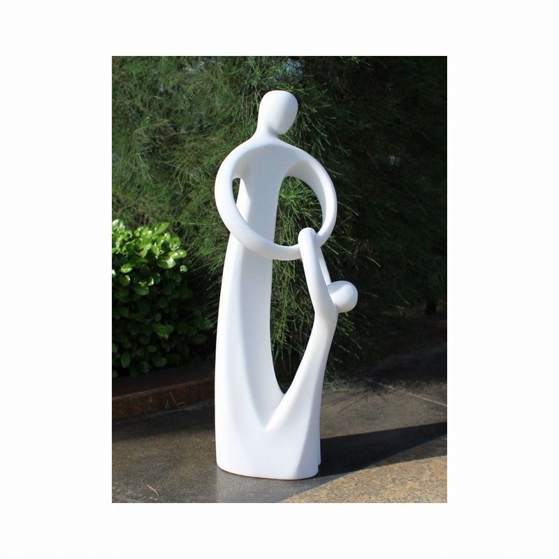 Garden Ornament HAPPINESS WHITE Colour 57cm