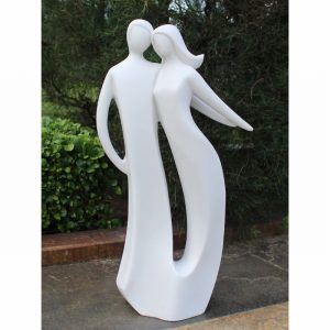 Garden Ornament INSEPARABLE WHITE Colour 57cm
