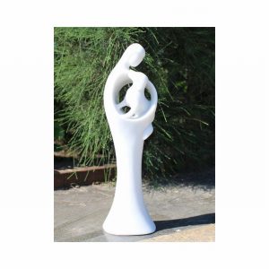 Garden Ornament FAITHFUL DOG WHITE Colour 36cm