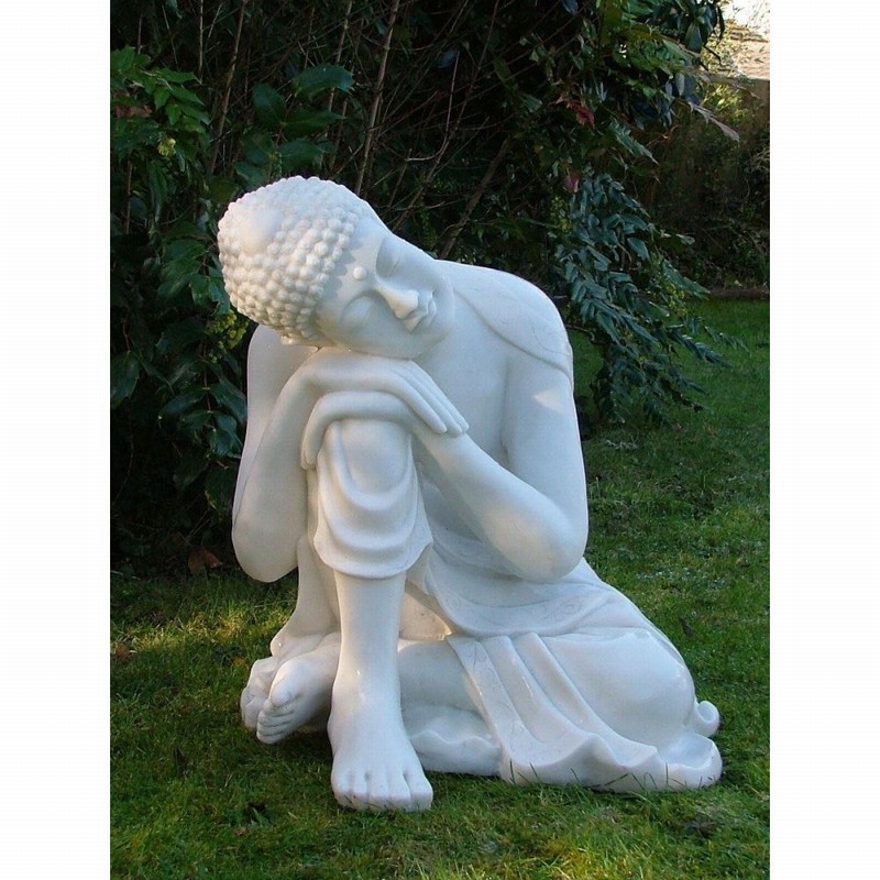 Garden Ornament SLEEPING DEITY WHITE Colour 60cm