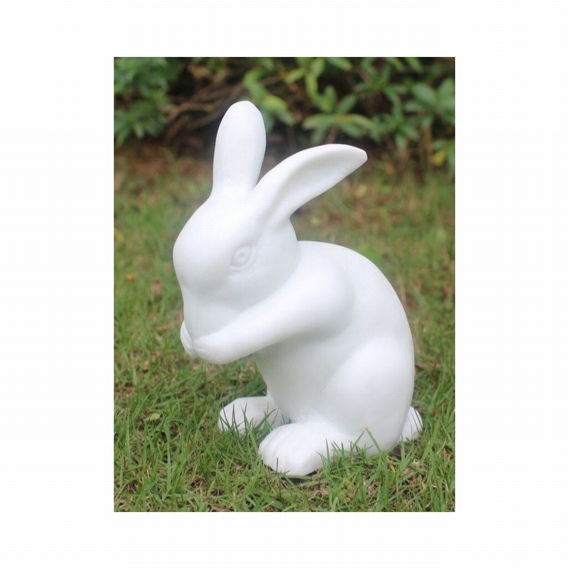 Garden Ornament DAISY THE RABBIT WHITE Colour 20cm