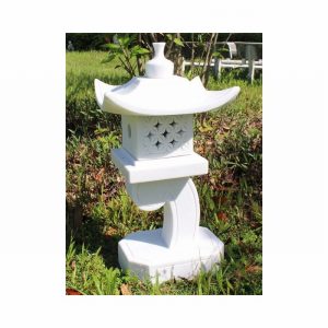 Garden Ornament PAGODA LANTERN WHITE MARBLE Colour 80cm