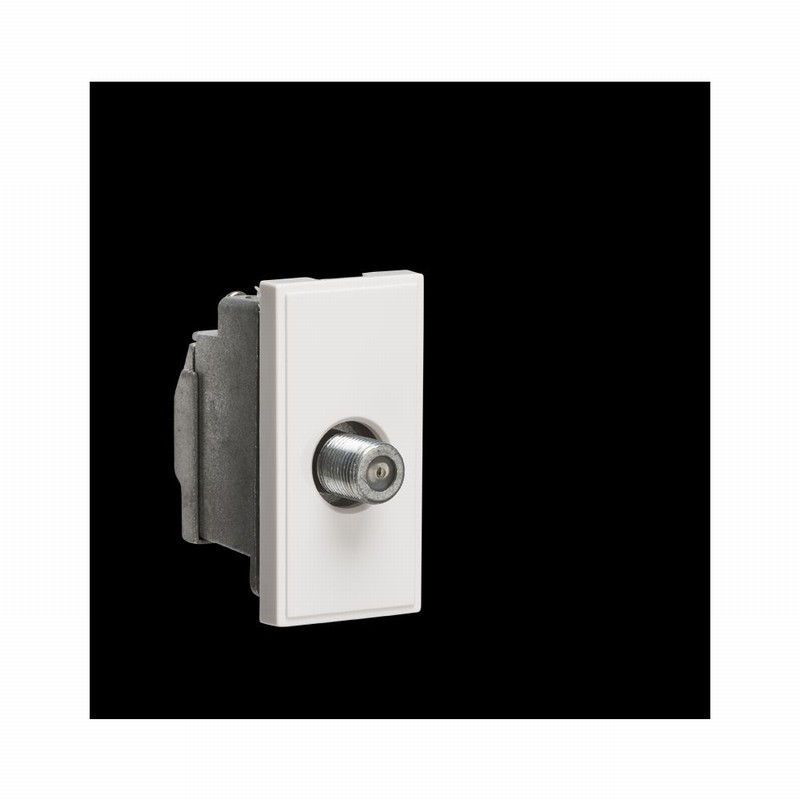 Satellite Socket Screened 1Module White