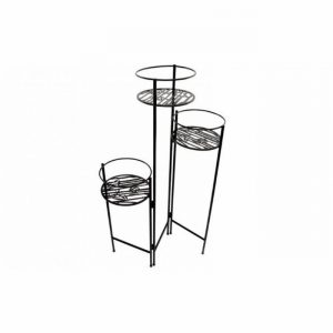 Planter 3Tiered Folding Sections Metal & Bamboo