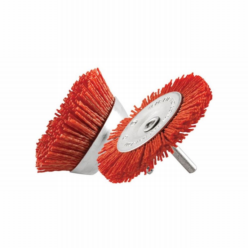 Filament Sanding Brush for Drill 75mm Cup Coarse Red