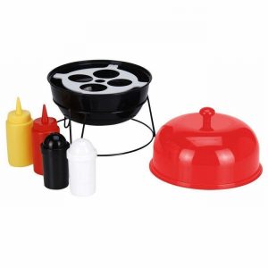 Condiment Set 4Pce. In Barbecue BBQ Stand