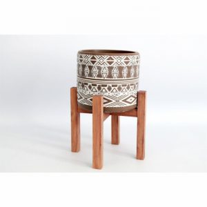 Planter Ceramic on Stand 13x17cm