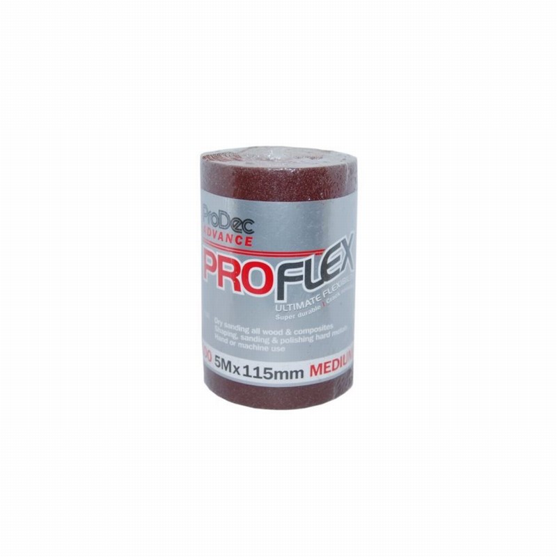 Sandpaper Roll 5Mtr.x115mm 100GR. Al. Oxide Cotton Back