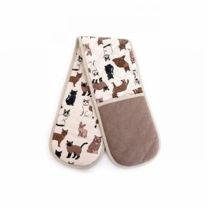 Oven Glove Double Dog Design 92cm