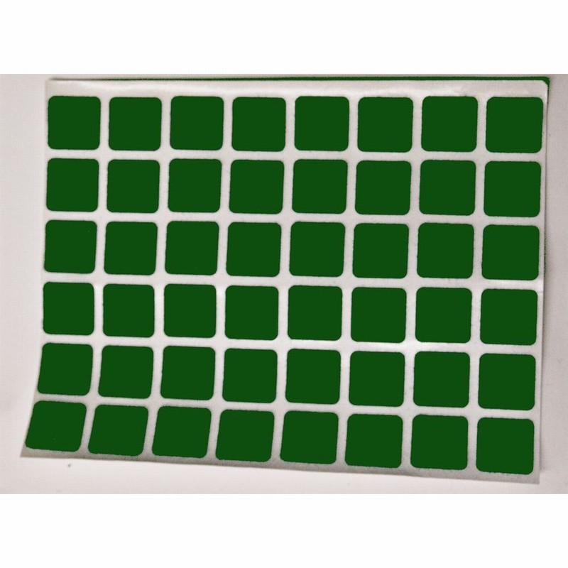 Pads Felt Self Adhesive Green 12x12mm 48s