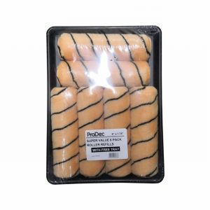 Paint Roller Sleeve 9x1.75"  6Pack & Tray Woven Acrylic  D