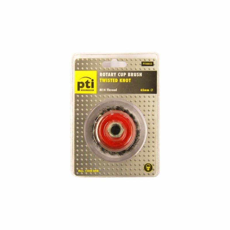 Wire Brush For A.Grinder M14 65mm Con. Twist Knot