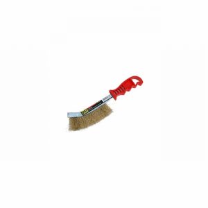 Wire Brush Narrow Brass Coated Plastic Handle