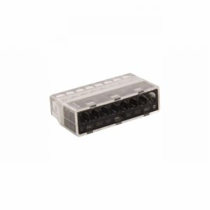 Wire Connector Push In 24Amp 8Port Black x1