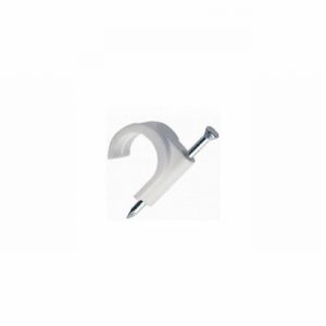 Cable Clips Round 14>20mm White x10