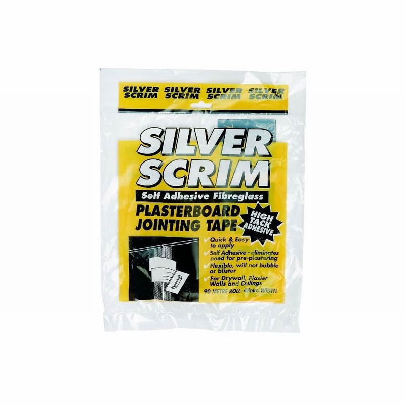 Tape Plasterboard Silver Scrim 50mmx90Mtr.