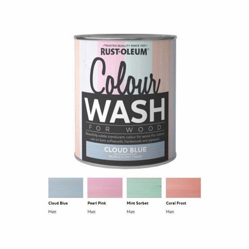 Paint Colour Wash Transclucent Matt Cloud Blue 750ml