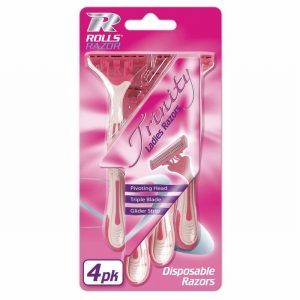Razor Disposable ROLLS Razor Trinity Pink x 4