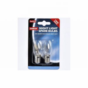 Lamp Night Light Clear E14 7Watt x2