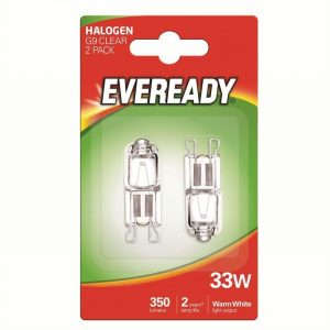 Lamp Capsule Halogen 33Watt 240Volt G9 x2