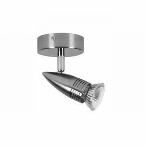 Spot Light Fitting Single GU10 Brushed Chrome [+B]