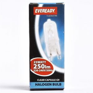 Lamp Capsule Halogen 25Watt 240Volt G9
