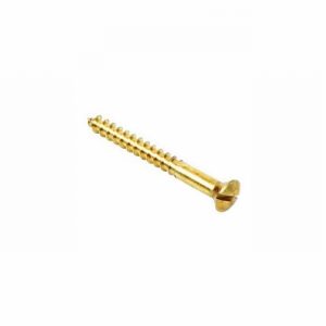 Screw Slotted Raised Head Brass  4x   1/2" x20