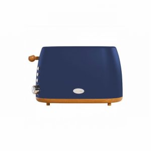 Toaster SKANDIK 2Slice Navy & Wood Handle