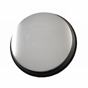 Light ALMOND Bulkhead Black & Poly Rnd. 6Watt LED