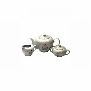 Tea Set CUPCAKE Teapot Sugar Bowl & Jug